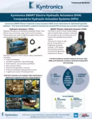 SMART Electro-Hydraulic Actuator comparison with Hydraulic Cylinder Actuation Systems